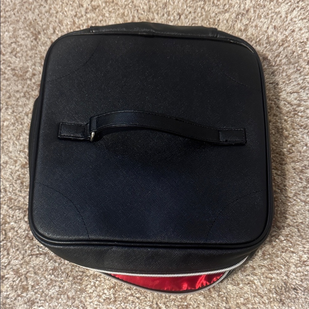Lancome Black Cosmetic Bag with Red Accents